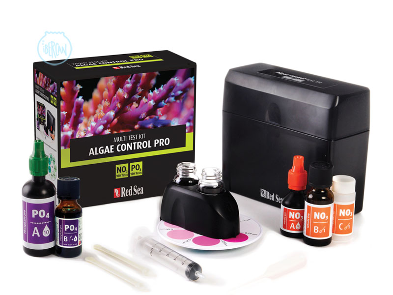 Red Sea Algae Control pro Test Kit es un kit de test para el seguimiento de los valores que producen las algas del acuario marino.