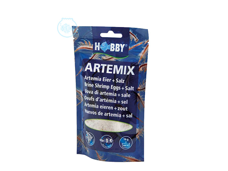 Artemia mezclada con sal lista para eclsionar Hobby Artemix