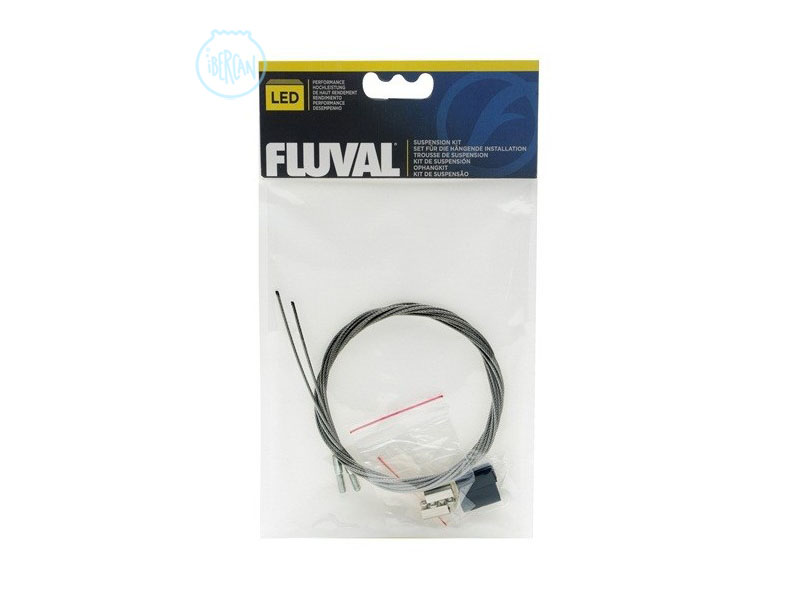 Estos cables de acero permite la sujecin de la pantalla Led FLUVAL, dejndola en suspensin, se ajusta fcilmente a la altura deseada.