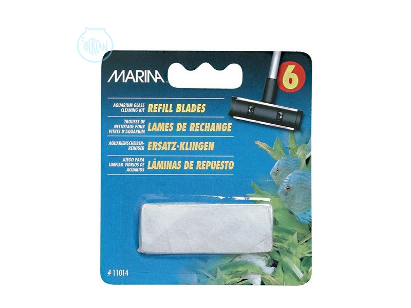 Recambio de 6 cuchillas de acero para el kit de limpieza de cristales Marina.