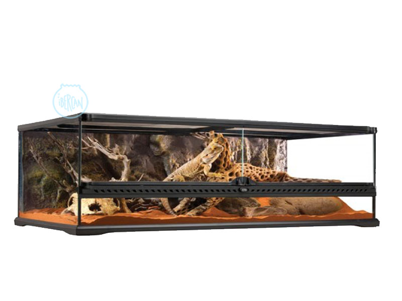 Terrario 90X45X30cm ideal para reptiles y anfibios terrestres