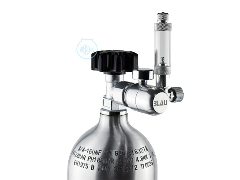 Manoreductor de CO2 compacto con cuenta burbujas integrado de Blau.