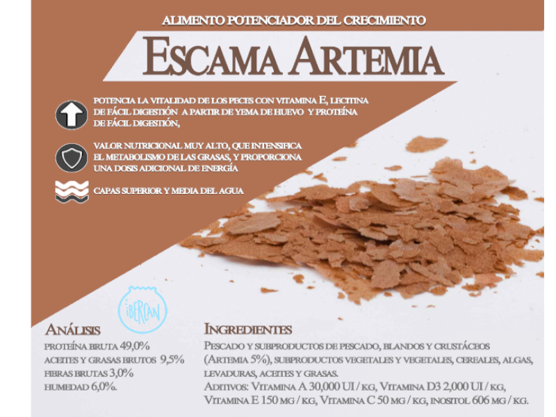 Escama Artemia 30gr Zip Ibercan