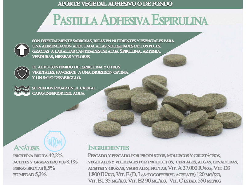 Espirulina platenses alga 100% natural en pastillas