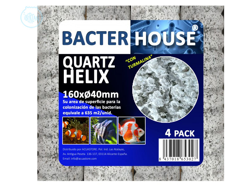 Bacterhouse Quartz helix tiene una estructura interna ultra-micro-porosa