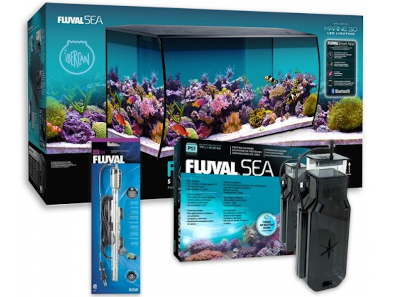 El Acuario Fluval Flex Marino de 123L est fabricado para agua salada y tiene un diseo innovador. 