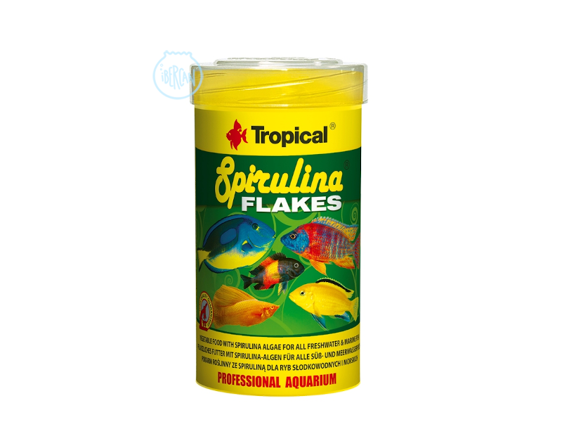 TROPICAL SPIRULINA FLAKES Un alimento vegetal para peces en escamas 