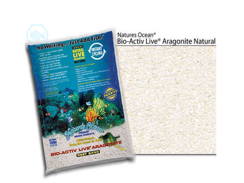 NATURE'S OCEAN - Aragonite Live Reef Sustrato - 7,26 kg - 1,0 - 2,5 mm -  Arena viva para acuario