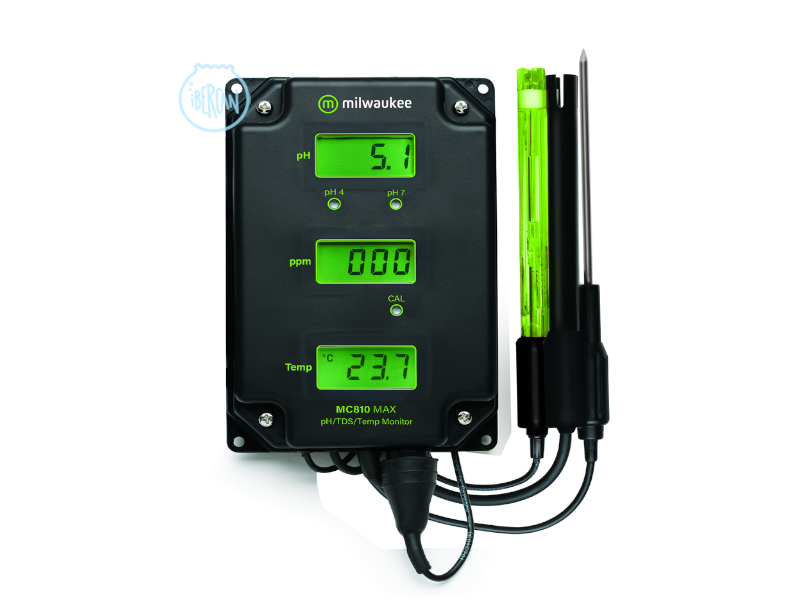Milwaukee MC810 monitoreo de pH/TDS/temperatura las 24 horas del día