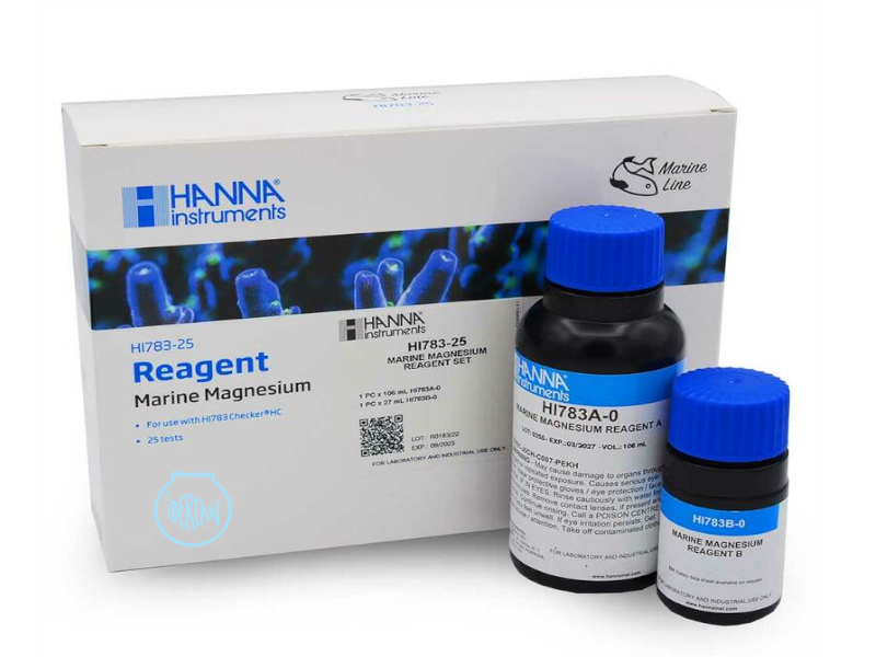 Estos reactivos son para usar con el comprobador de magnesio marino HI783-25