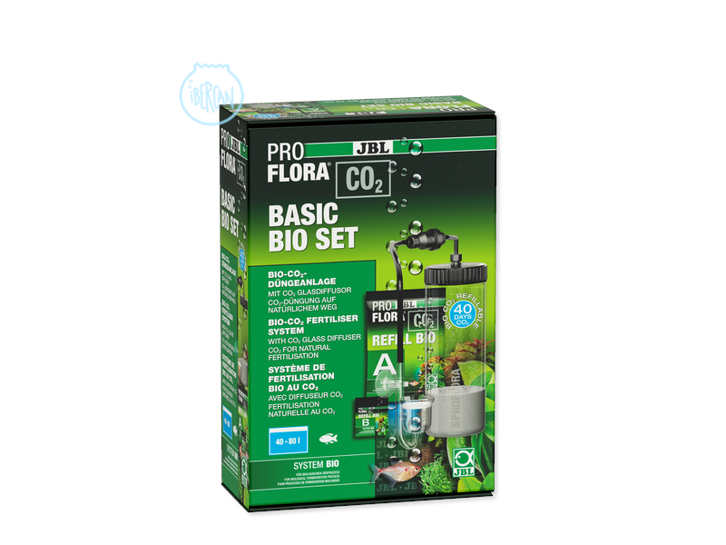 El JBL Proflora Basic Bio Set aporta CO2 para plantas de acuario.
