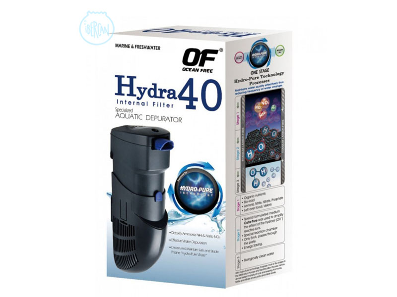 Hydra 40 filtro interior Tecnologia HYDRO-PURE