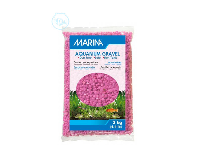 Grava para acuario rosa 2kg x 12 unidades