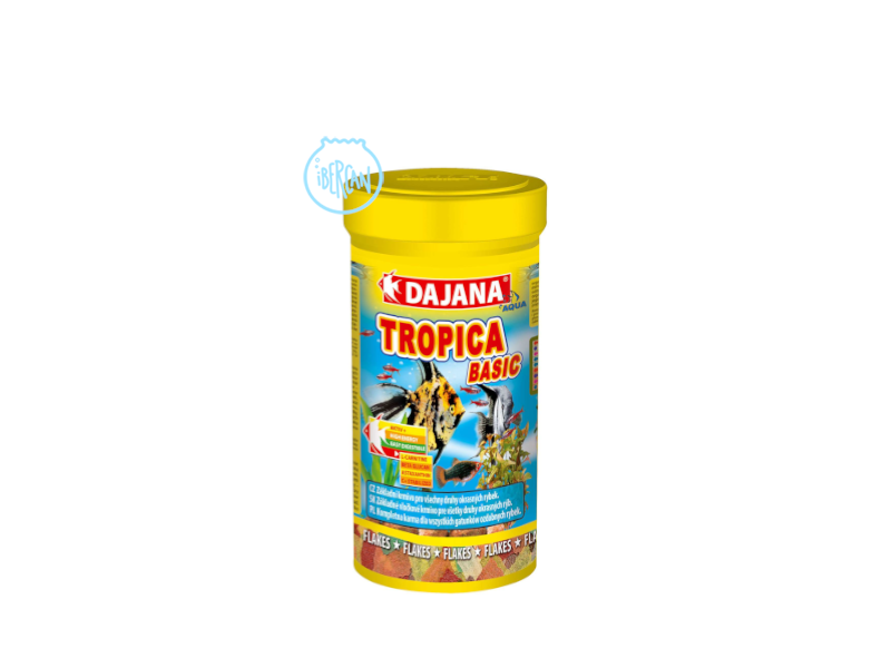 Dajana Basic Tropical Flakes es un alimento  para peces tropicales