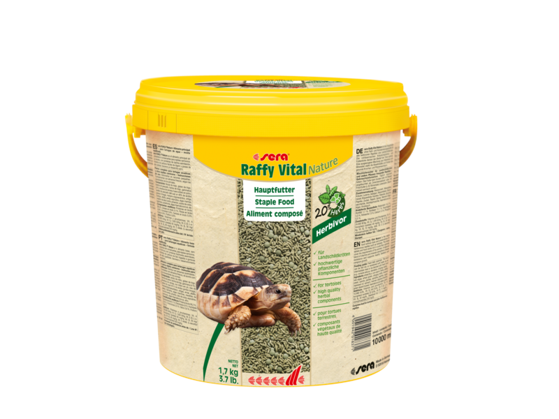 Sera Raffy Vital Nature es el alimento principal para tortugas terrestres