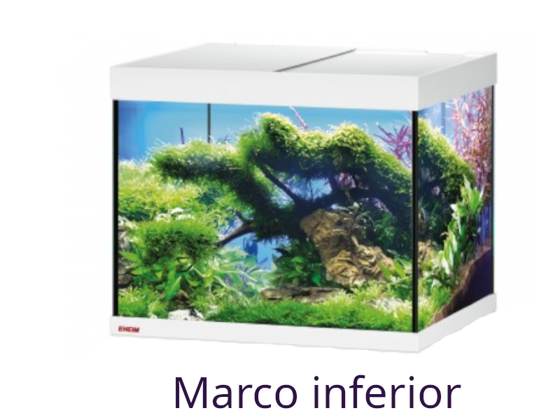 Marco inferior del acuario Eheim Vivaline 150 en color blanco