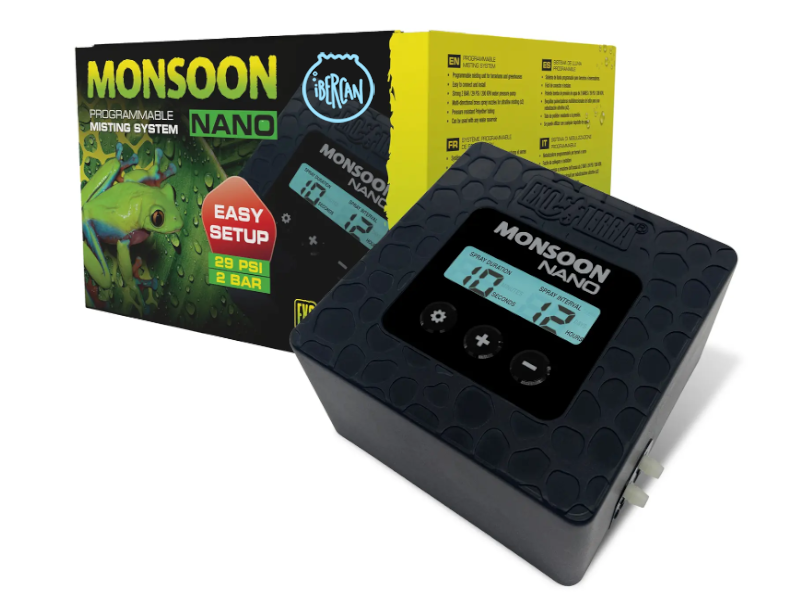 Exo Terra Monsoon es un sistema de lluvia programable para terrarios