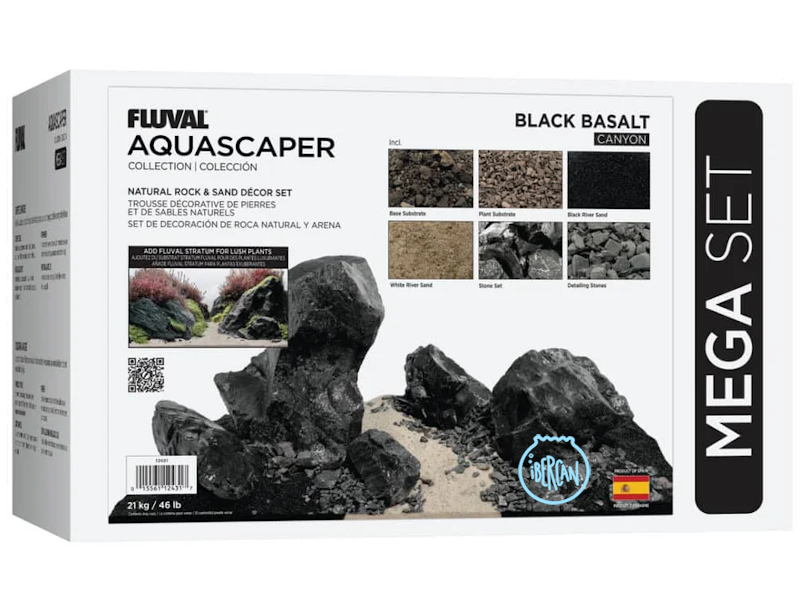 El Kit Aquascaper Fluval Black Basalt permite crear un paisaje acu�tico 