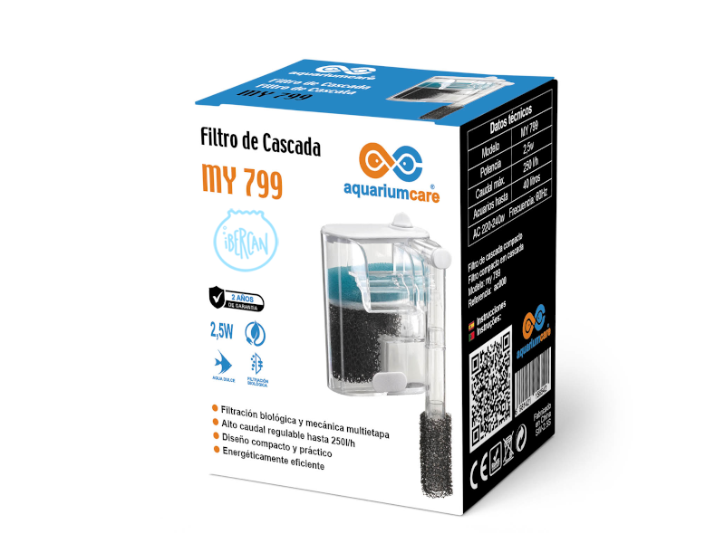 Los Filtros de cascada AquariumCare 799 son dispositivos ultra compactos