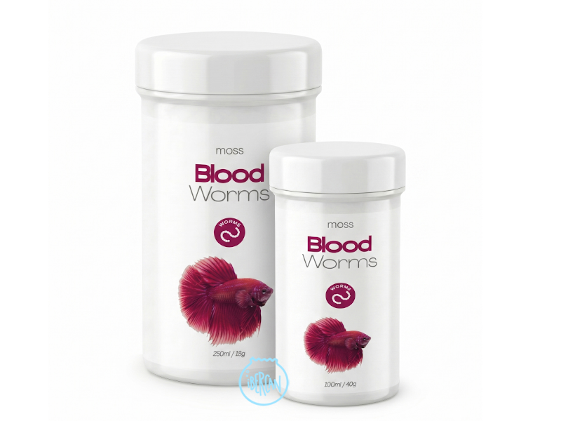 Moss Blood Worms es un alimento de alta gama a base de larvas rojas de mosquito sin aditivos.