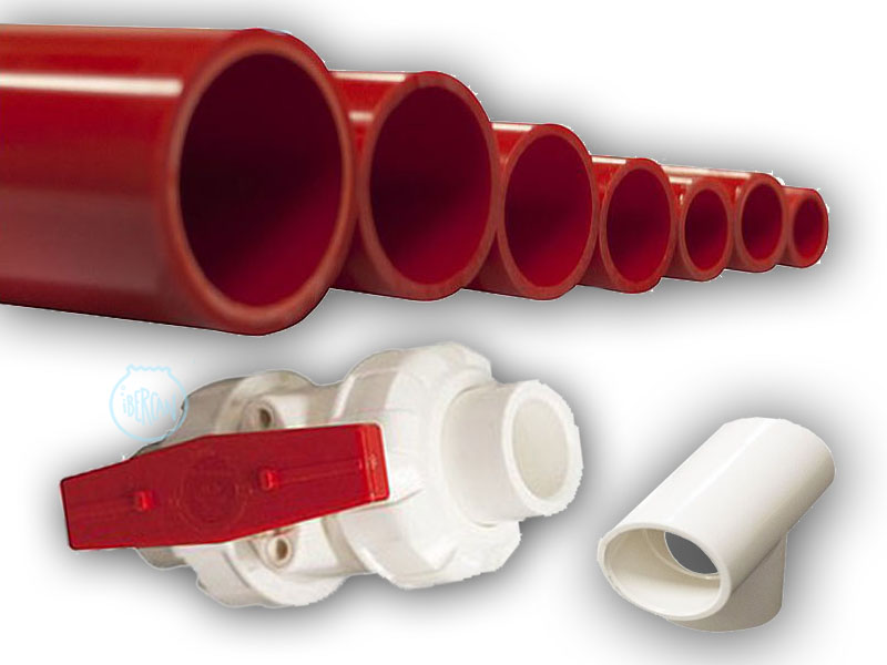 PVC blanco/rojo para montajes de acuarios ms econmicos en ibercan.net